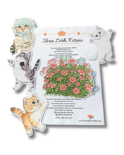 Load image into Gallery viewer, Three Little Kittens - Printable Magnetic Board Song