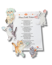 Load image into Gallery viewer, Three Little Kittens - Printable Magnetic Board Song