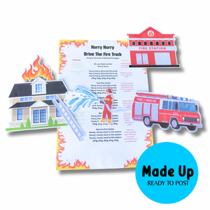 Hurry Hurry Drive The Fire Truck - Magnetic Board Song (Made Up Ready To Post)