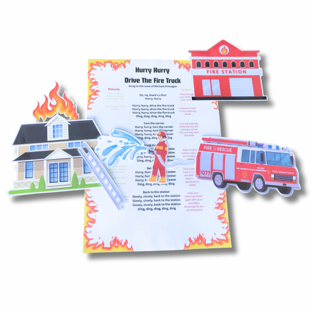 Hurry Hurry Drive The Fire Truck - Printable Board Song