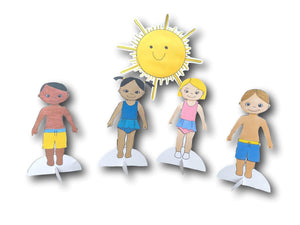 Paper Dolls - Printable 70+ Outfits (Colour and Black and White)