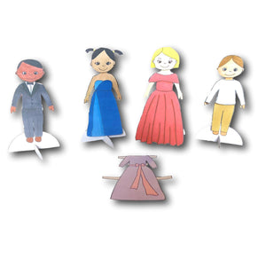 Paper Dolls - Printable 70+ Outfits (Colour and Black and White)
