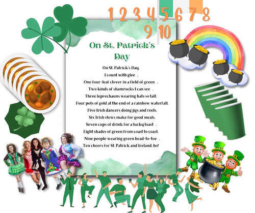 On St. Patrick's Day - Printable Counting Board Poem