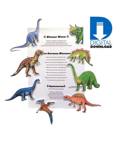 Dinosaur Dinner - Digital, Printable Magnetic Song