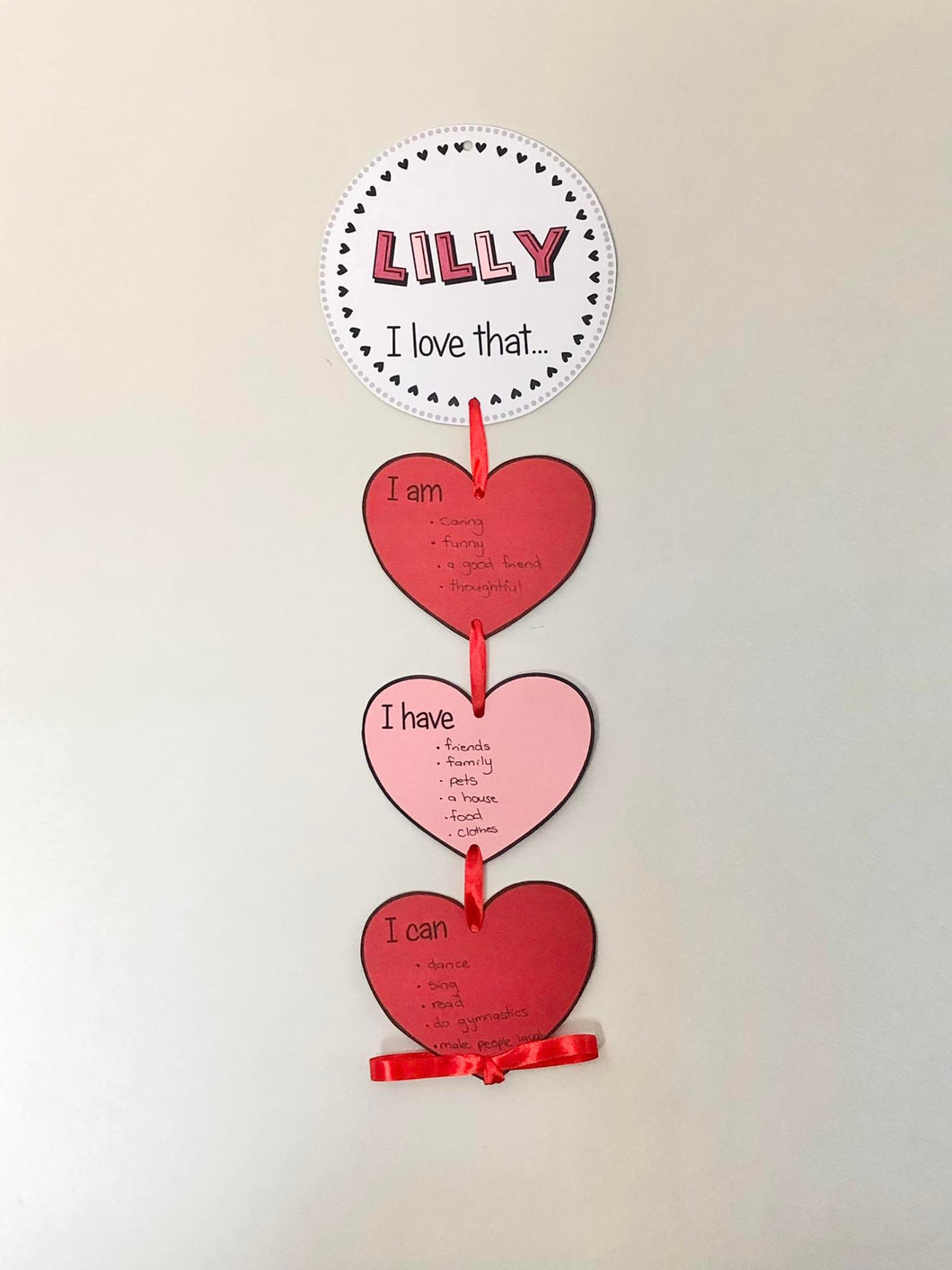 I Love That.... Self Love Valentines Day Printable Craft