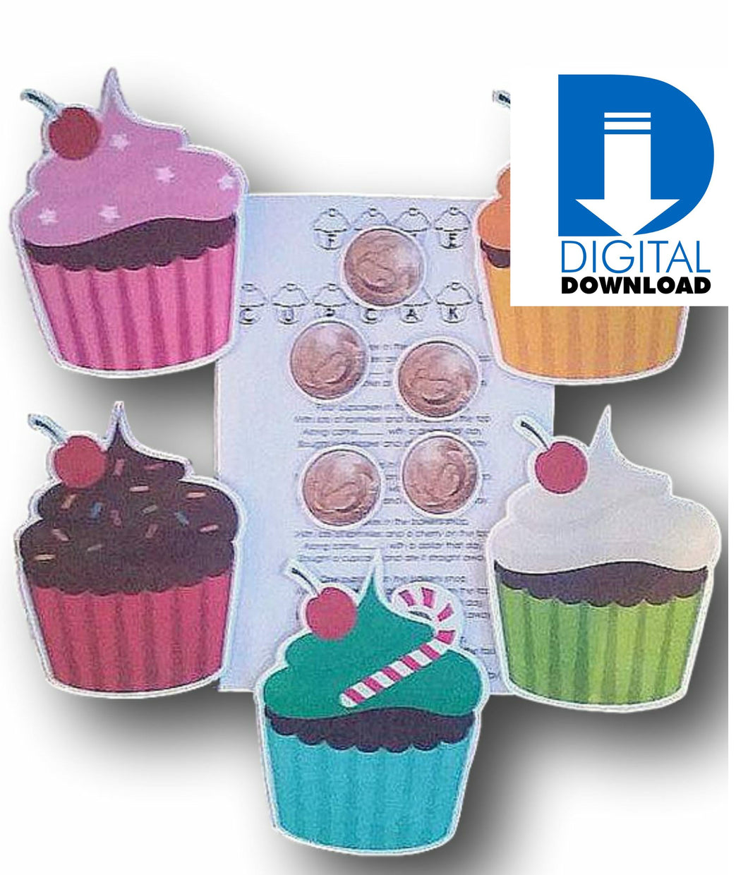 10 and 5 Cupcakes (Make Your Own) - Digital, Printable Magnetic Song