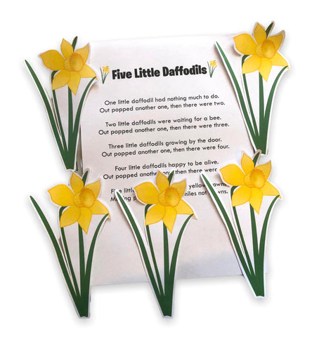 Five Little Daffodils - Digital, Printable Magnetic Poem