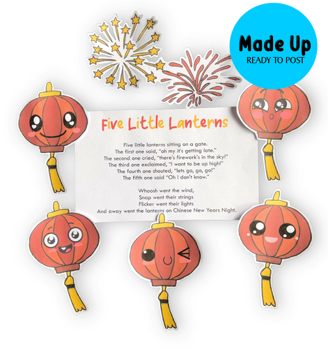 Five Little Lanterns - Printed Magnetic Board Story