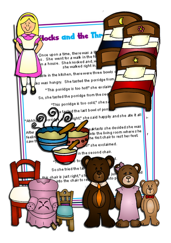 Goldilocks and the Three Bears - Printable Board Story