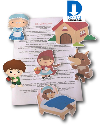 Little Red Riding Hood - Digital, Printable Magnetic Story
