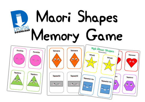 Ngā Ᾱhua: Shapes - Make Your Own Memory Game - Digital Resource