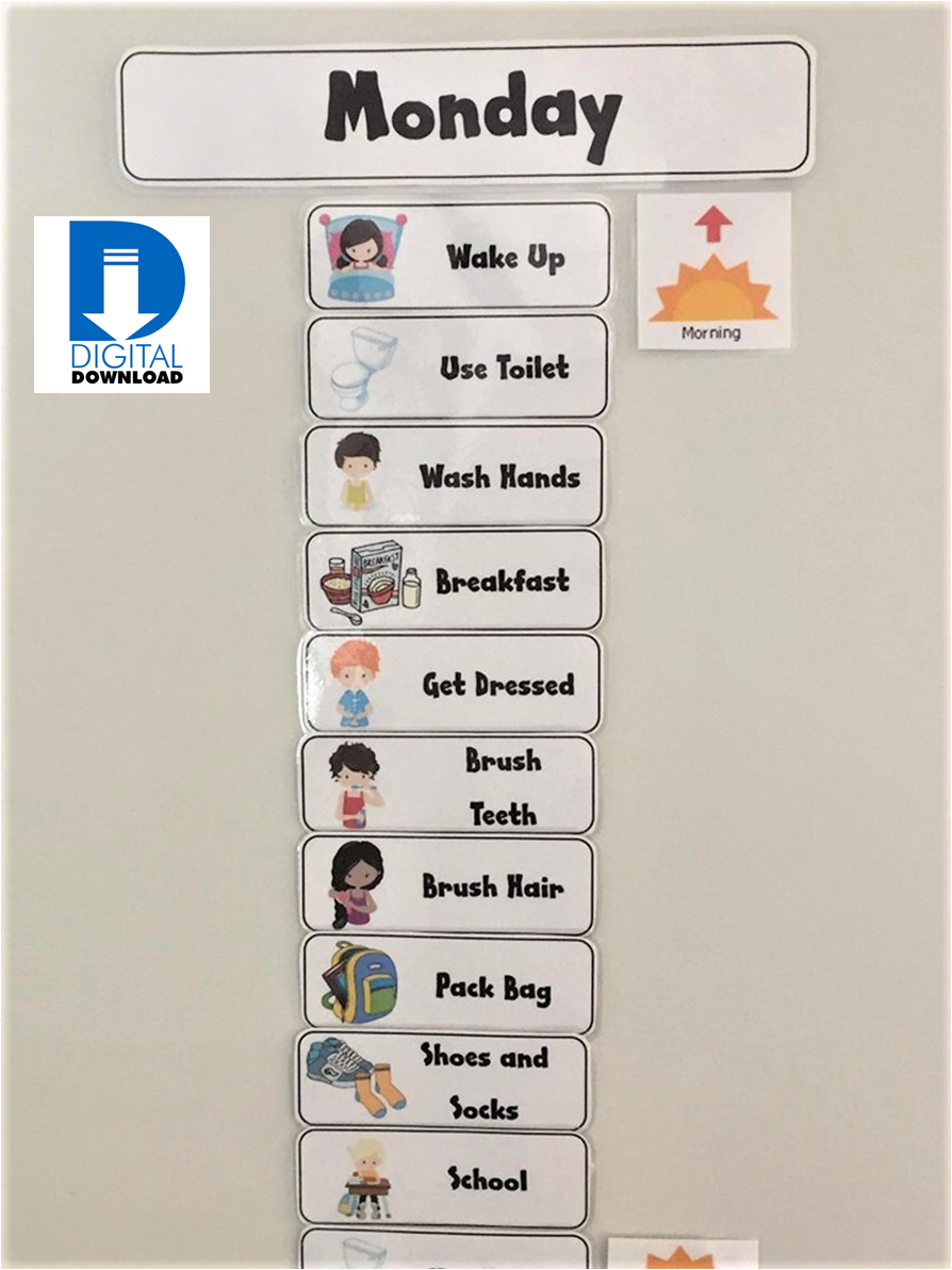 7 Day Routine Layout 7 Day Routine Charts - Digital, Printable – Learning Differently NZ