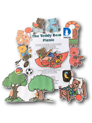 The Teddy Bear's Picnic - Magnetic Board Story (Digital, Printable)