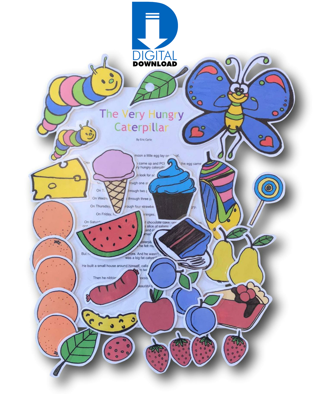 The Very Hungry Caterpillar (Make Your Own) - Digital, Printable Magnetic Story