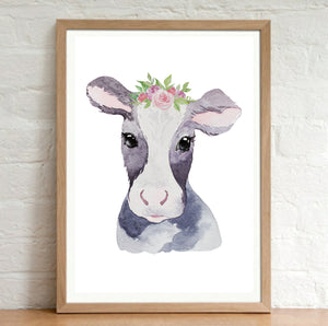 A4 Animal Floral Watercolour Print