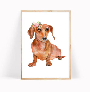 A4 Animal Floral Watercolour Print