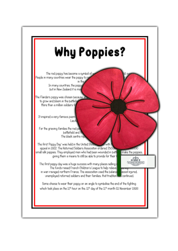 Why Poppies? - Printable Board Story
