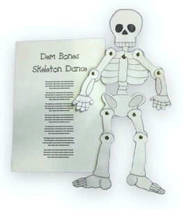 Dem Bones - Skeleton Dance - Printable Board Song