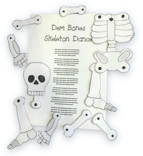 Dem Bones - Skeleton Dance - Printable Board Song