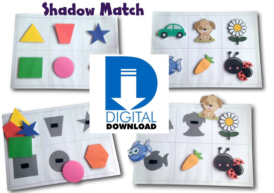 Color Shadow Matching Shadow Matching - Digital, Printable Activity β Learning Differently NZ