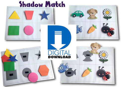 Shadow Matching  - Digital, Printable Activity