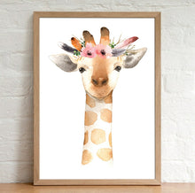 Load image into Gallery viewer, A4 Animal Floral Watercolour Print