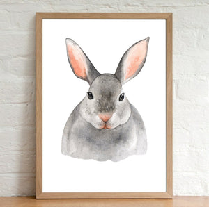 A4 Animal Plain Watercolour Print