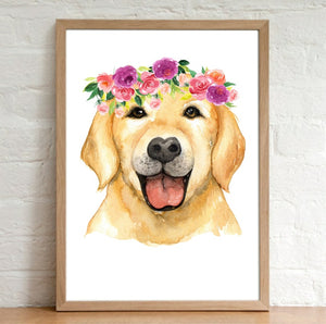 A4 Animal Floral Watercolour Print