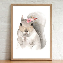 Load image into Gallery viewer, A4 Animal Floral Watercolour Print